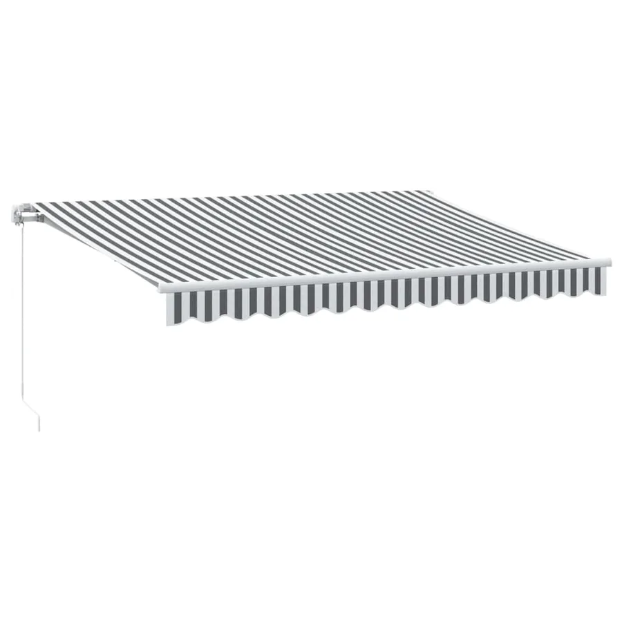 Auvent manuel rétractable avec LED anthracite blanc 350x250 cm - 2