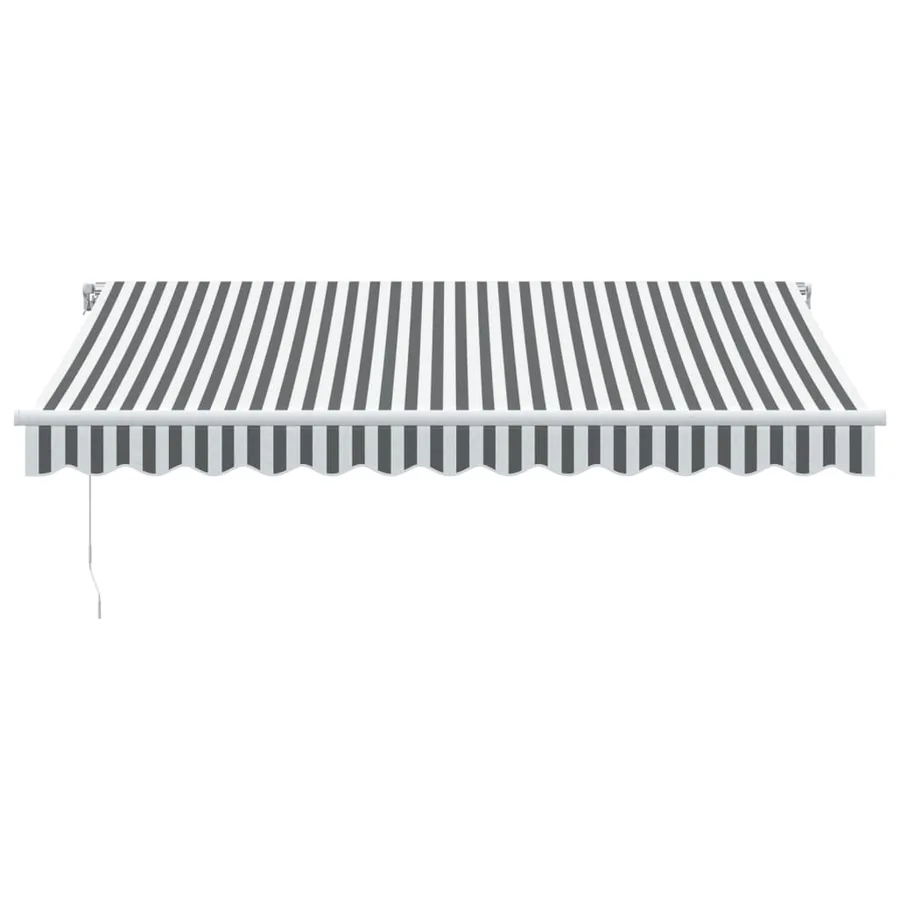 Auvent manuel rétractable avec LED anthracite blanc 350x250 cm - 4