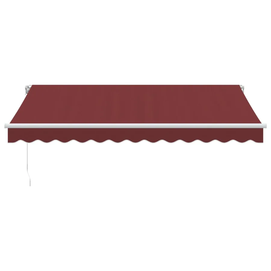 Auvent manuel rétractable avec LED bordeaux 350x250 cm - 4