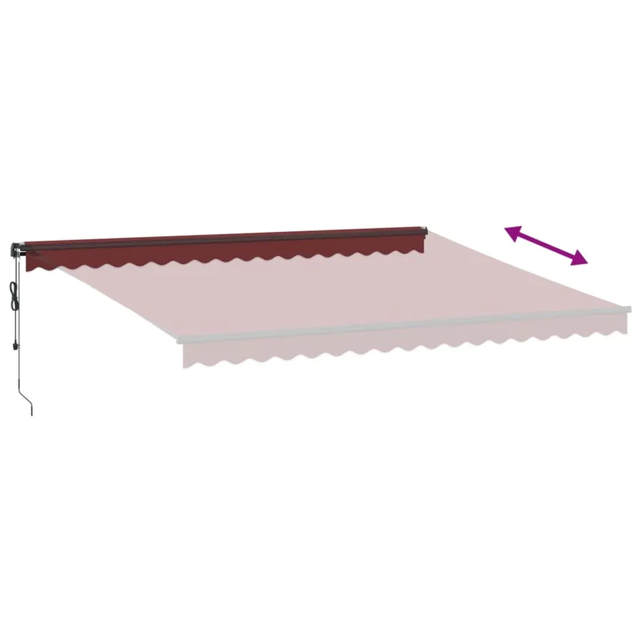 Auvent rétractable automatique bordeaux 450x350 cm - 5