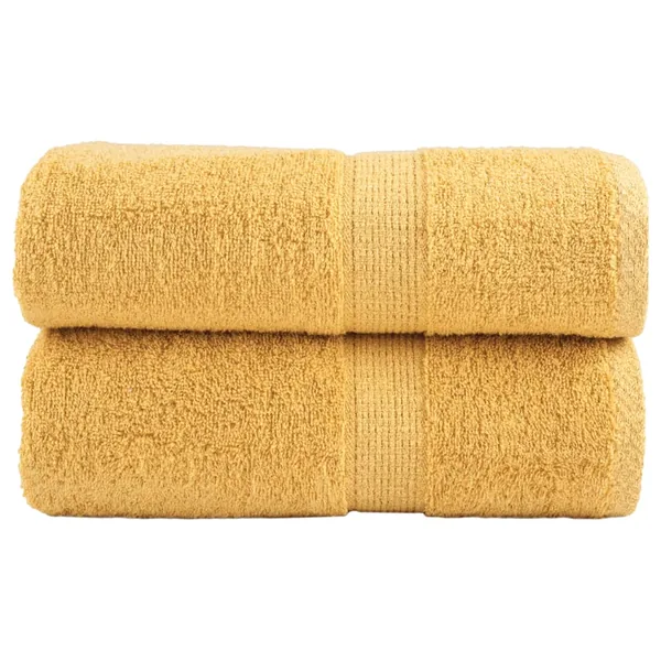 Serviettes de toilette premium SOLUND 2 pièces Or 30 x 30 cm 600 g/m²