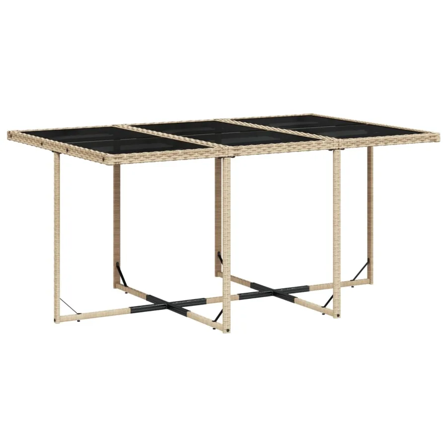 Ensemble à manger de jardin et coussins 11 pcs mélange beige - 4
