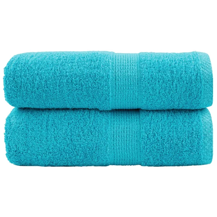 Serviettes de toilette premium SOLUND 2 pièces Turquoise 30 x 30 cm 600 g/m²