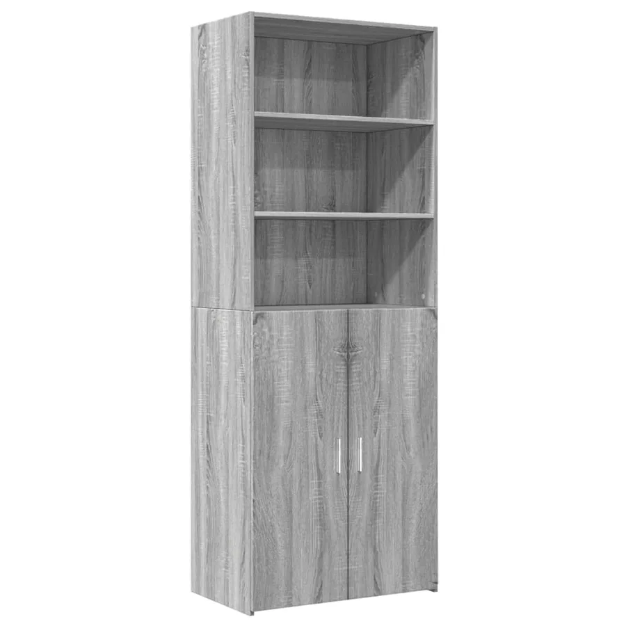 Buffet haut sonoma gris 70x42,5x185 cm bois d'ingénierie - 2