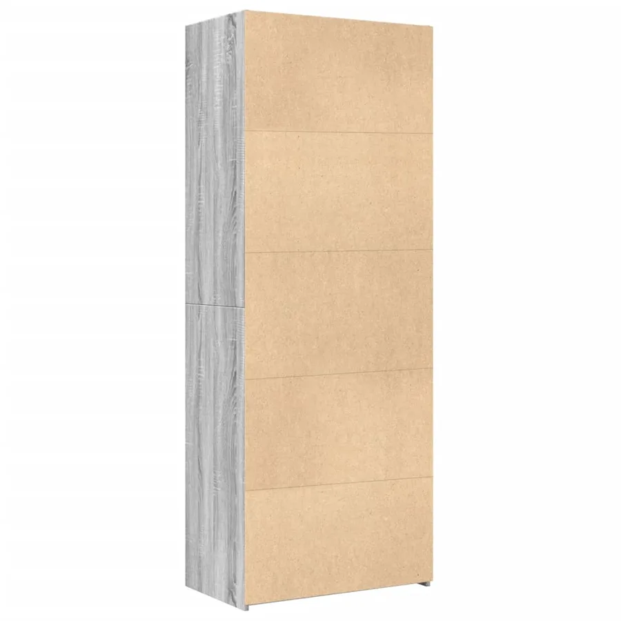 Buffet haut sonoma gris 70x42,5x185 cm bois d'ingénierie - 4