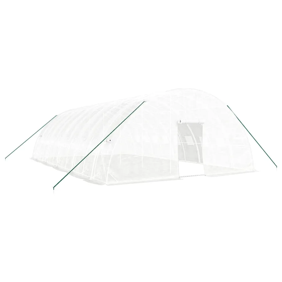 Serre avec cadre en acier blanc 60 m² 10x6x2,85 m - 2