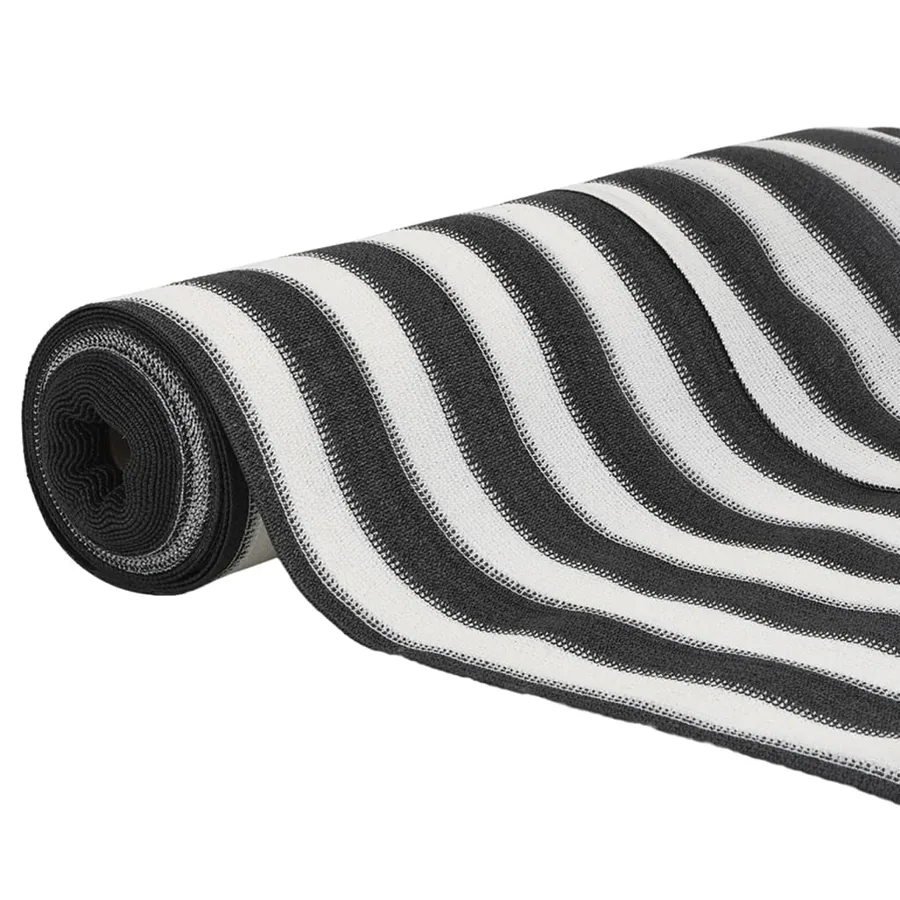 Filet brise-vue anthracite et blanc 1,2x25 m PEHD 75 g/m² - 3