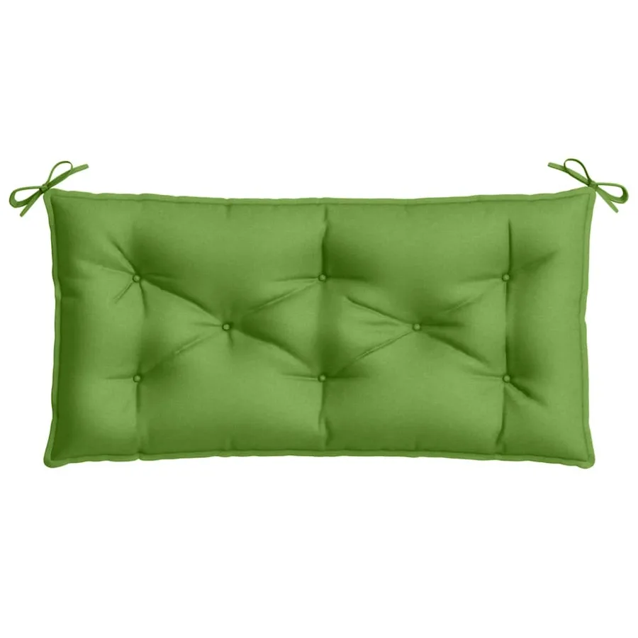 Coussin de banc de jardin vert mélangé 100x50x7 cm tissu - 4