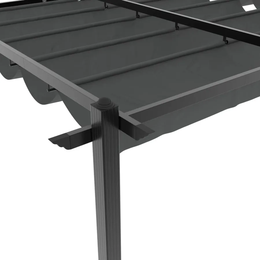 Tonnelle avec toit rétractable anthracite 3x6 m aluminium - 9
