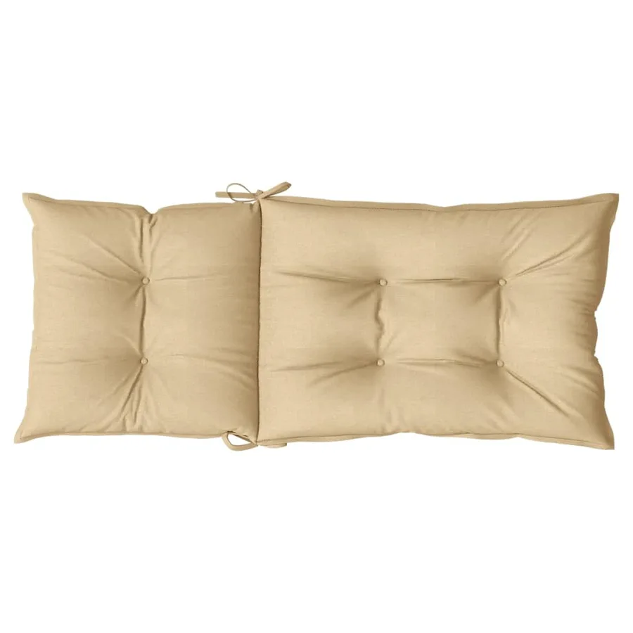 Coussins de chaise à dossier haut lot de 4 beige mélangé tissu - 7
