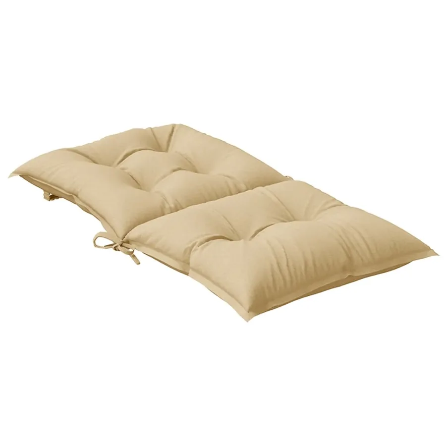 Coussins de chaise à dossier bas lot de 4 beige mélangé tissu - 6