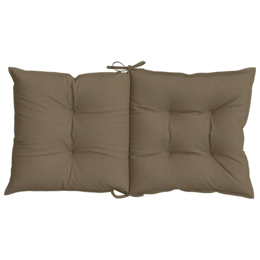 Coussins de chaise à dossier bas lot de 4 taupe mélangé tissu - 7