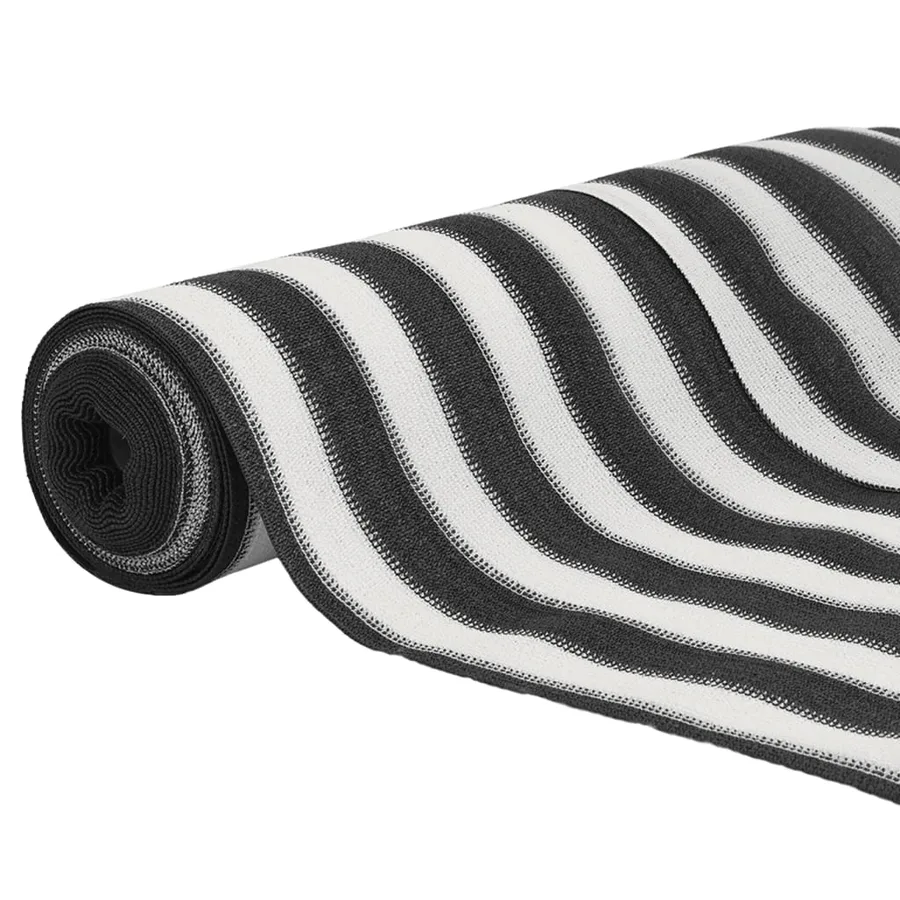 Filet brise-vue anthracite et blanc 2x10 m PEHD 150 g/m² - 3