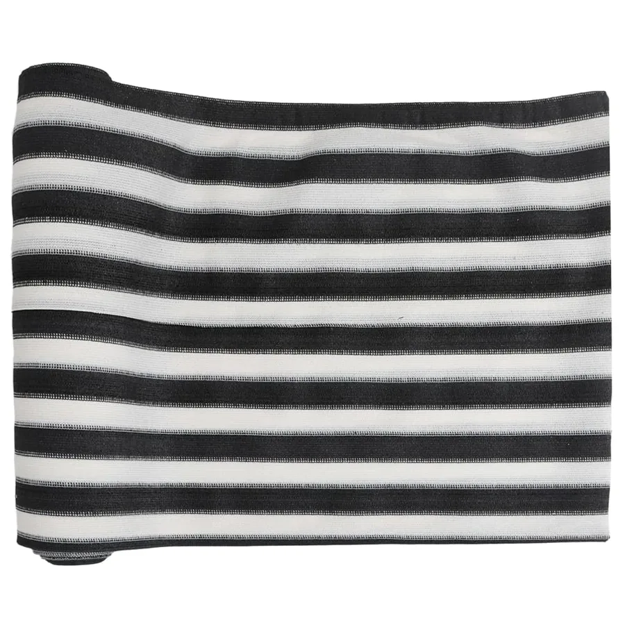 Filet brise-vue anthracite et blanc 1,8x10 m PEHD 75 g/m² - 2
