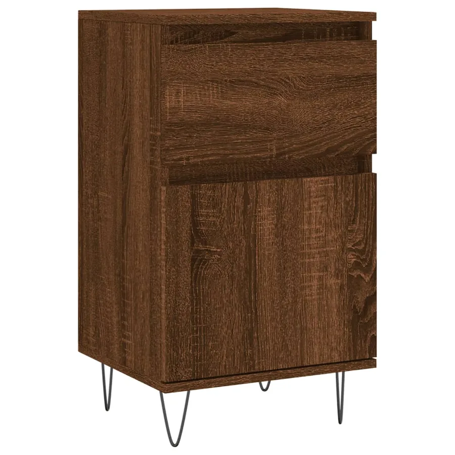 Buffets 2 pcs chêne marron 40x35x70 cm bois d'ingénierie - 5