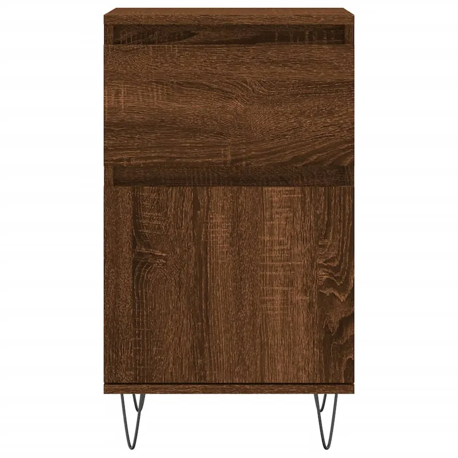 Buffets 2 pcs chêne marron 40x35x70 cm bois d'ingénierie - 6