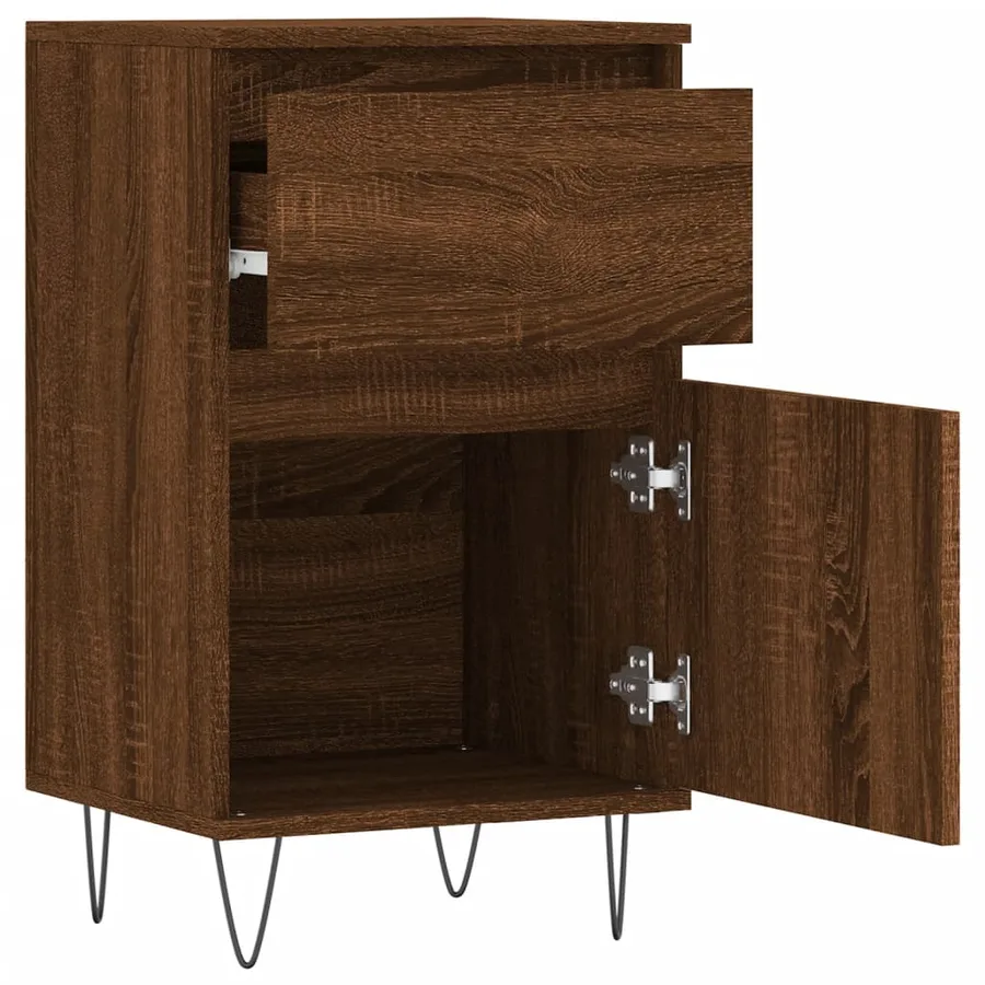 Buffets 2 pcs chêne marron 40x35x70 cm bois d'ingénierie - 7