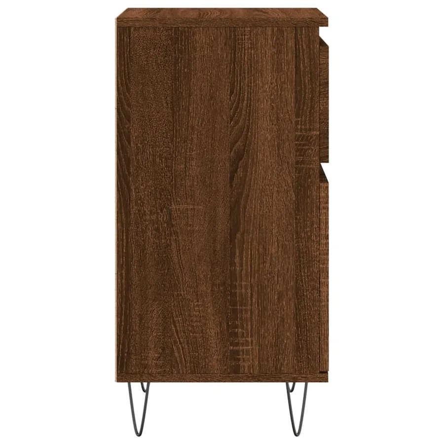 Buffets 2 pcs chêne marron 40x35x70 cm bois d'ingénierie - 8