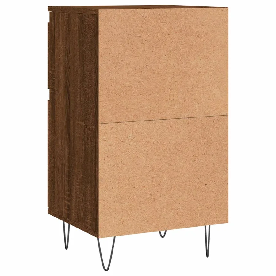 Buffets 2 pcs chêne marron 40x35x70 cm bois d'ingénierie - 9