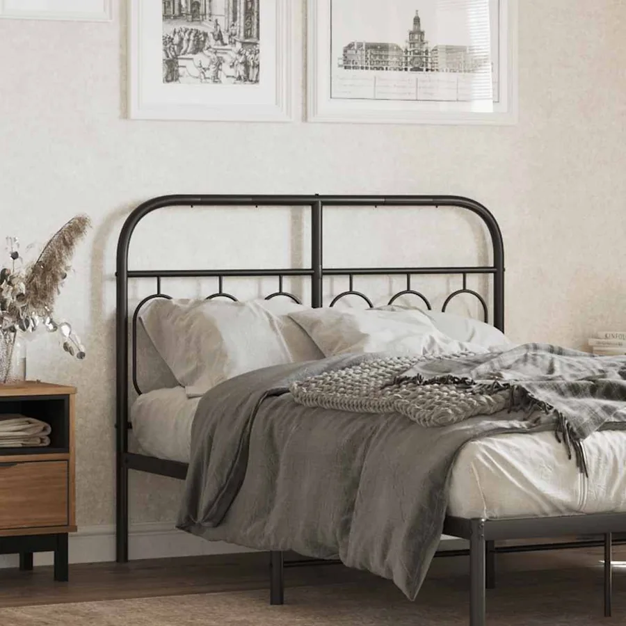 Tête de lit de remplacement métal noir 120 cm