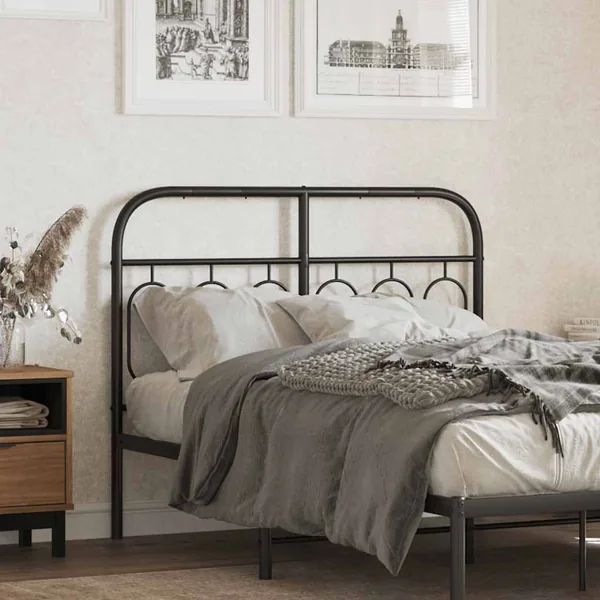 Tête de lit de remplacement métal noir 120 cm