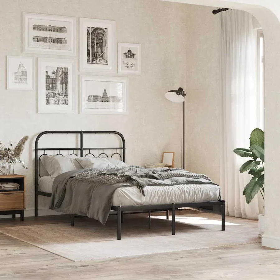 Tête de lit de remplacement métal noir 120 cm - 3