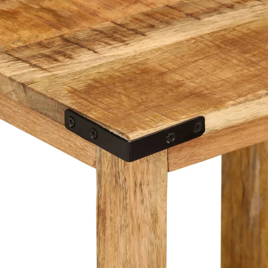 Tables d'appoint gigognes 3 pcs bois de manguier massif brut - 8