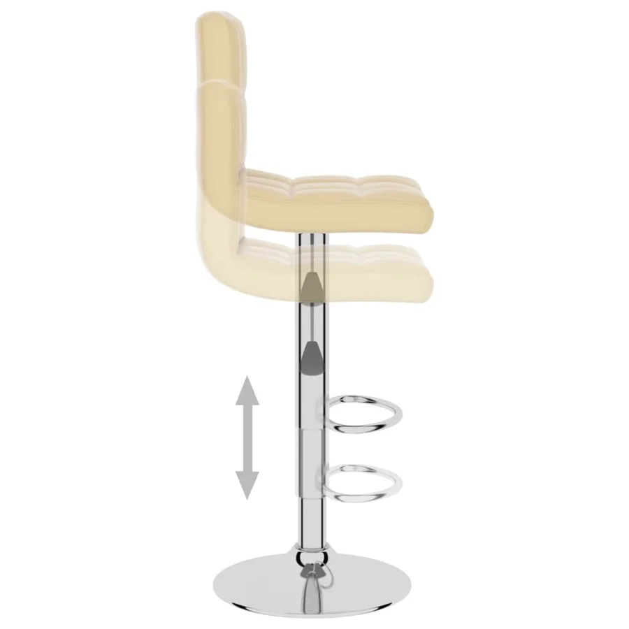 Tabouret de bar Crème Similicuir - 6
