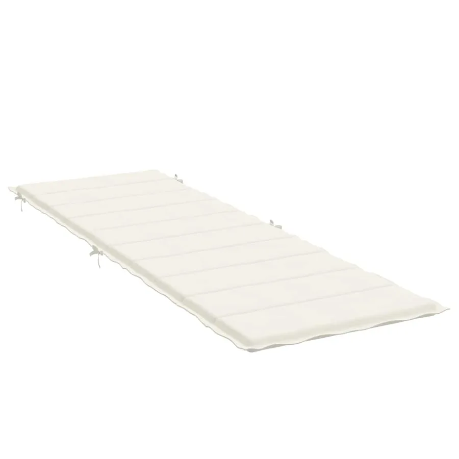 Coussin de chaise longue crème mélangé 186x58x4 cm tissu - 4