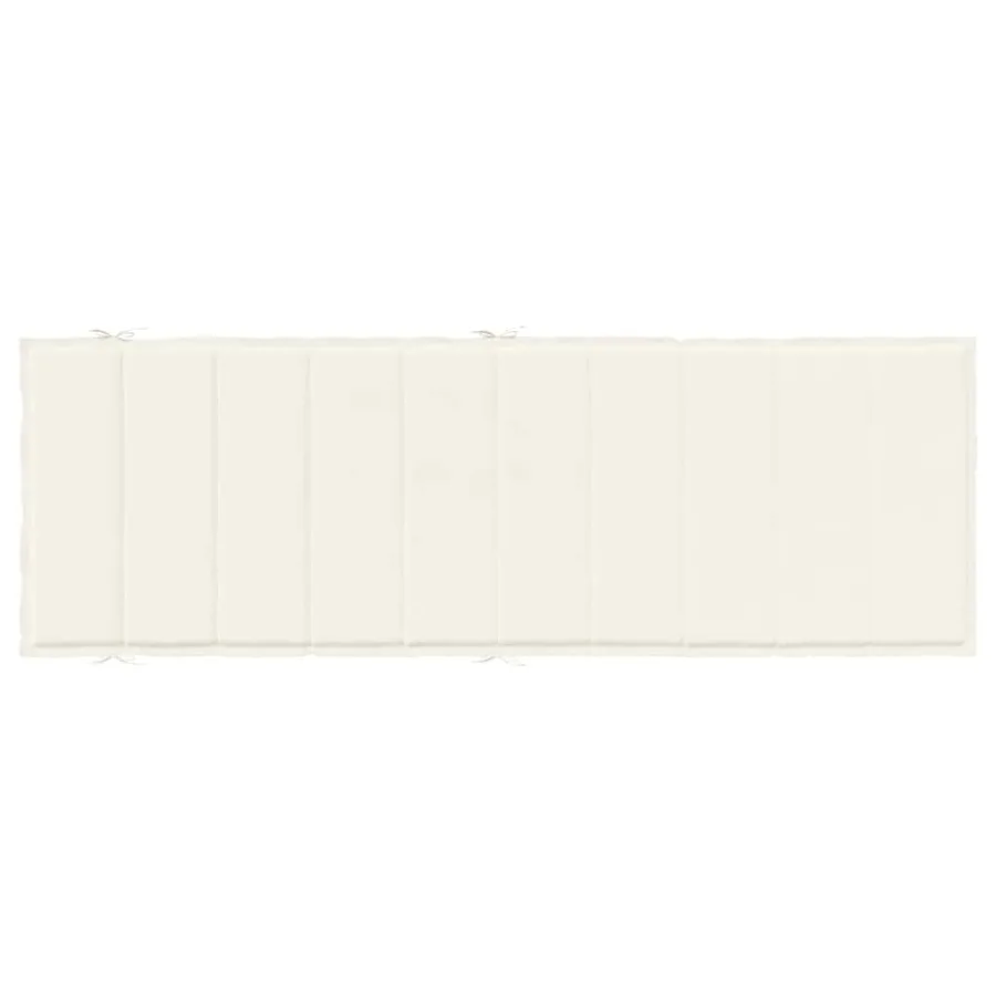 Coussin de chaise longue crème mélangé 186x58x4 cm tissu - 6