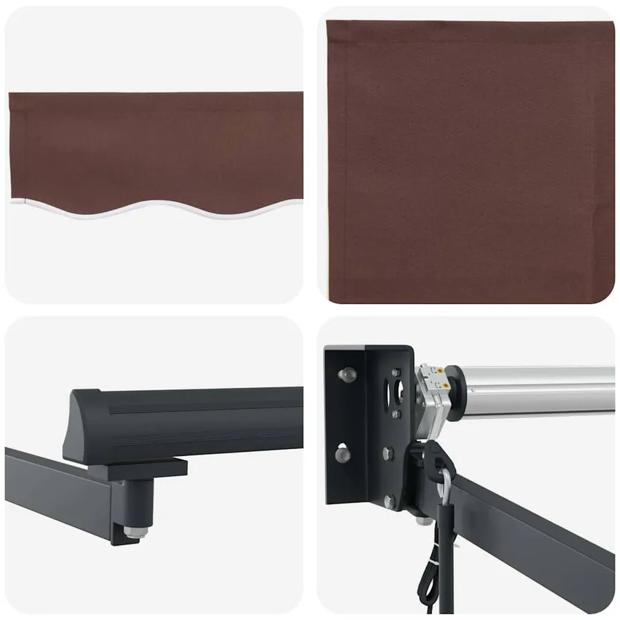 Auvent rétractable automatique marron 450x300 cm - 8
