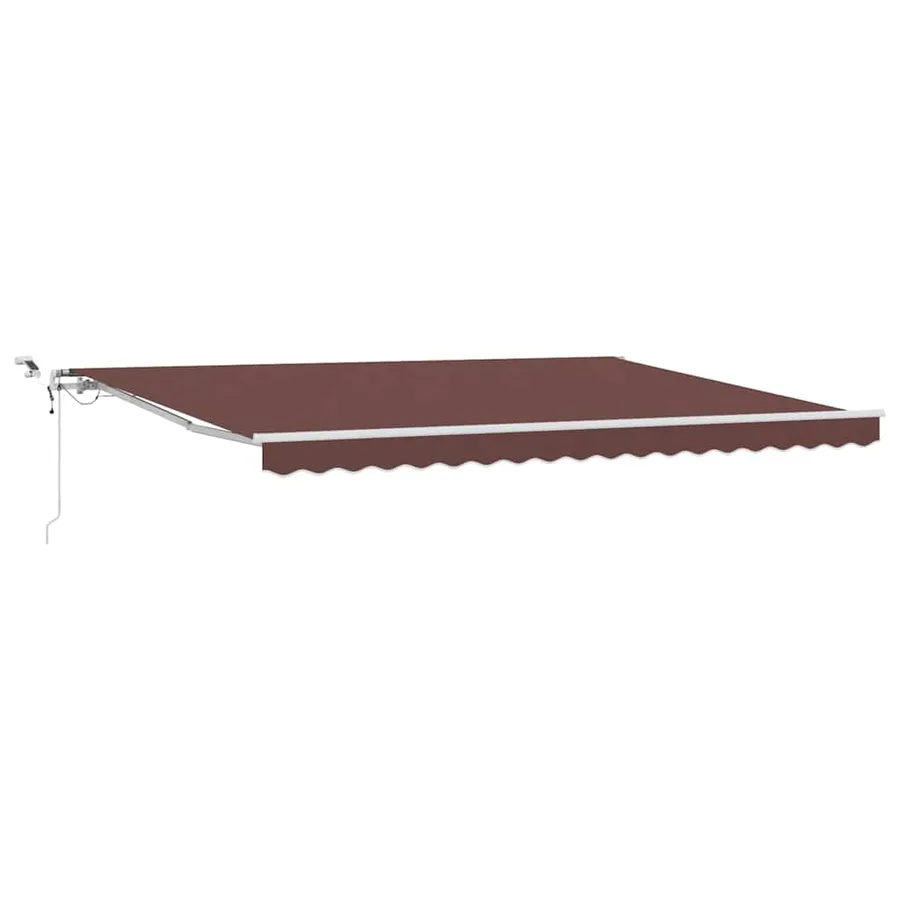 Auvent rétractable automatique avec LED marron 450x300 cm - 2