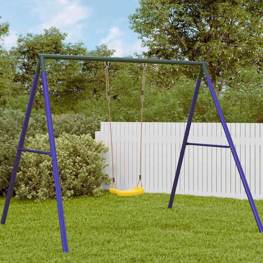 Balançoire d'extérieur d'enfants simple et corde réglable jaune - 3