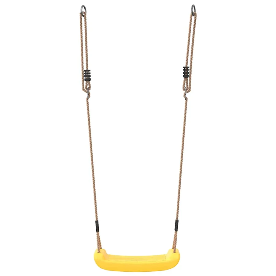 Balançoire d'extérieur d'enfants simple et corde réglable jaune - 4