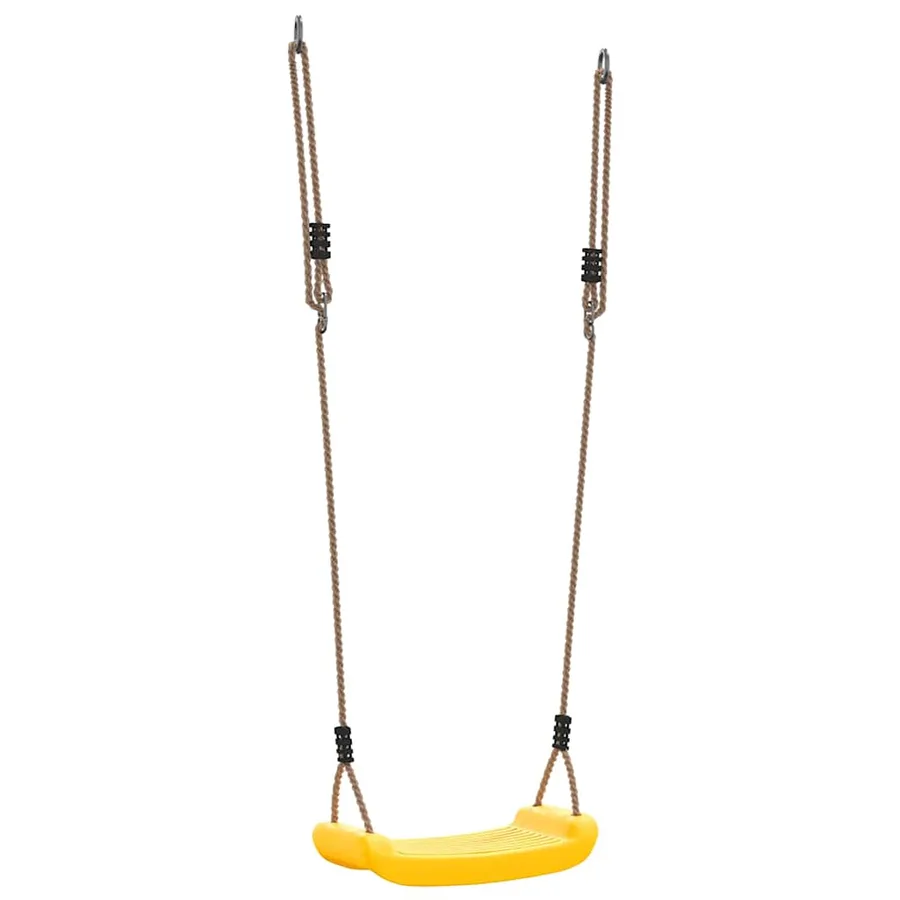 Balançoire d'extérieur d'enfants simple et corde réglable jaune - 6
