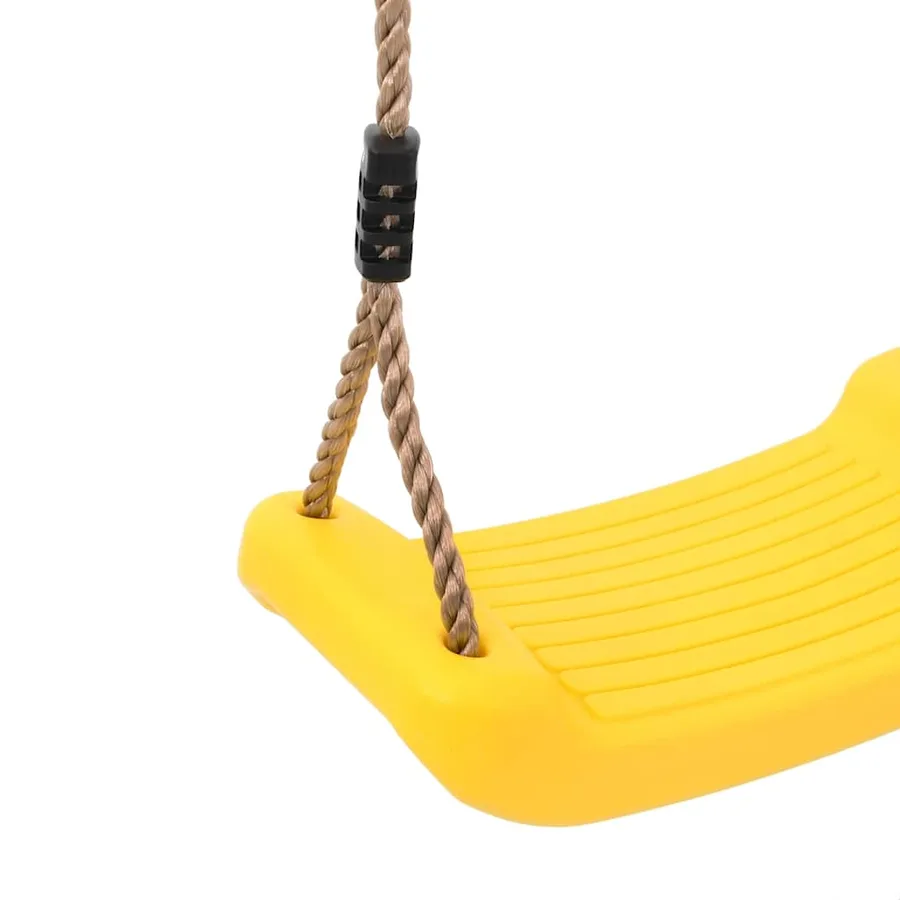 Balançoire d'extérieur d'enfants simple et corde réglable jaune - 7