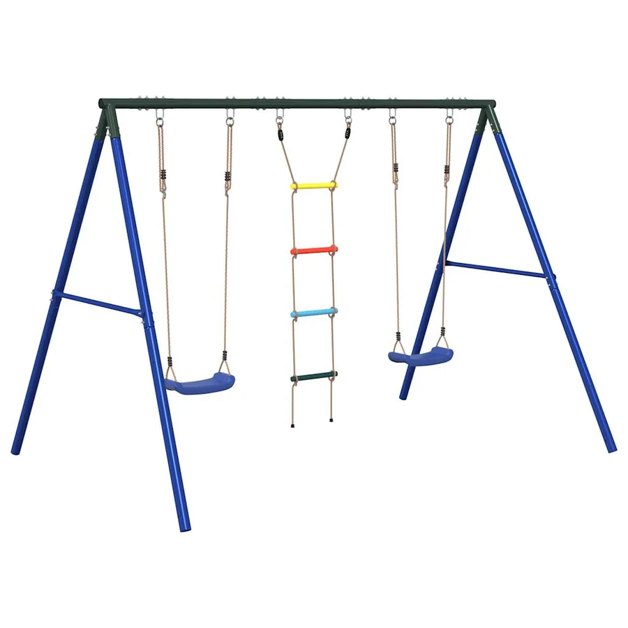 Ensemble de balançoire d'extérieur avec balançoires et échelle - 2