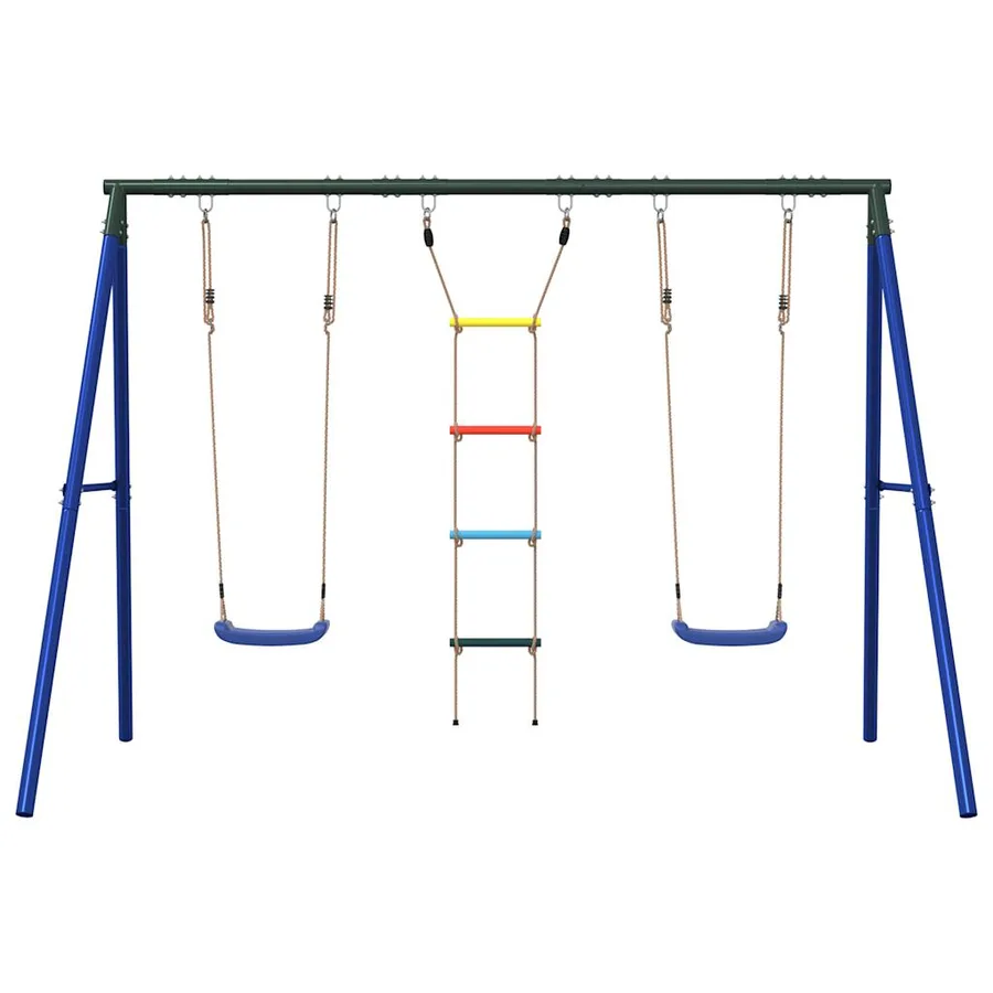 Ensemble de balançoire d'extérieur avec balançoires et échelle - 3
