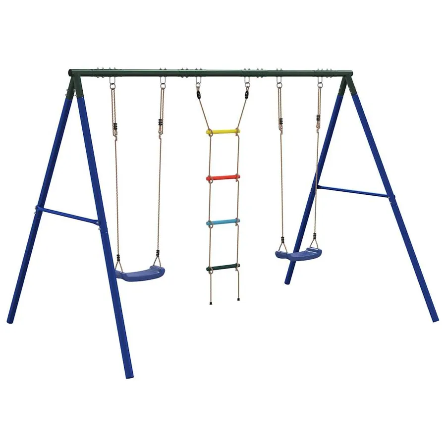 Ensemble de balançoire d'extérieur avec balançoires et échelle - 5