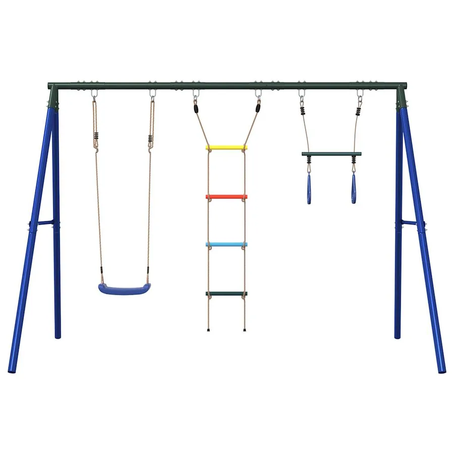 Jeu de balançoire extérieur avec balançoire trapèze et échelle - 3