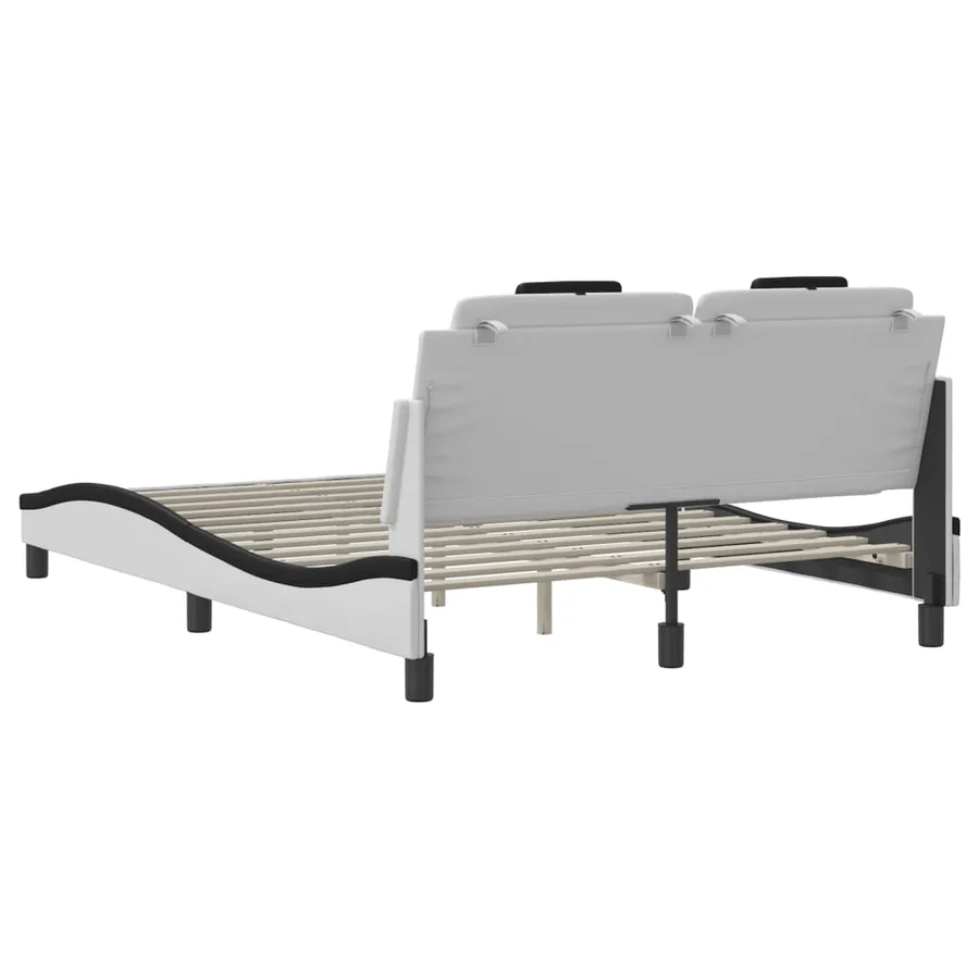 Cadre de lit Viana avec LED sans matelas blanc et noir 140x200 cm - 10