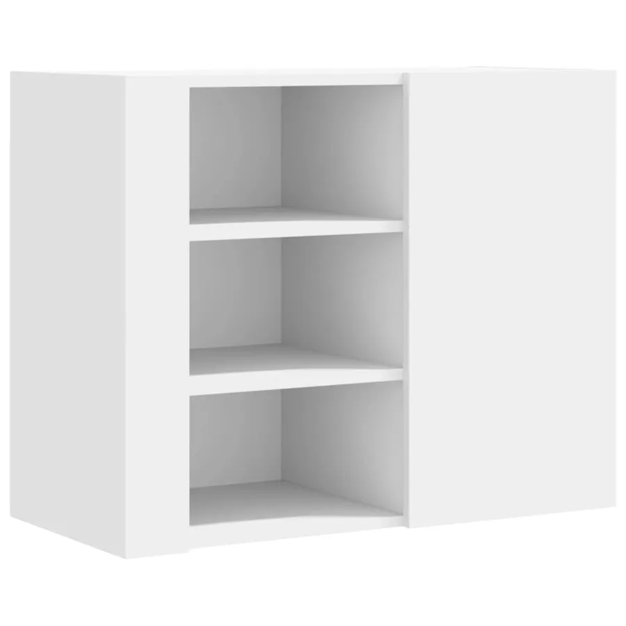 Armoire murale blanc 75x35x60 cm bois d'ingénierie - 2