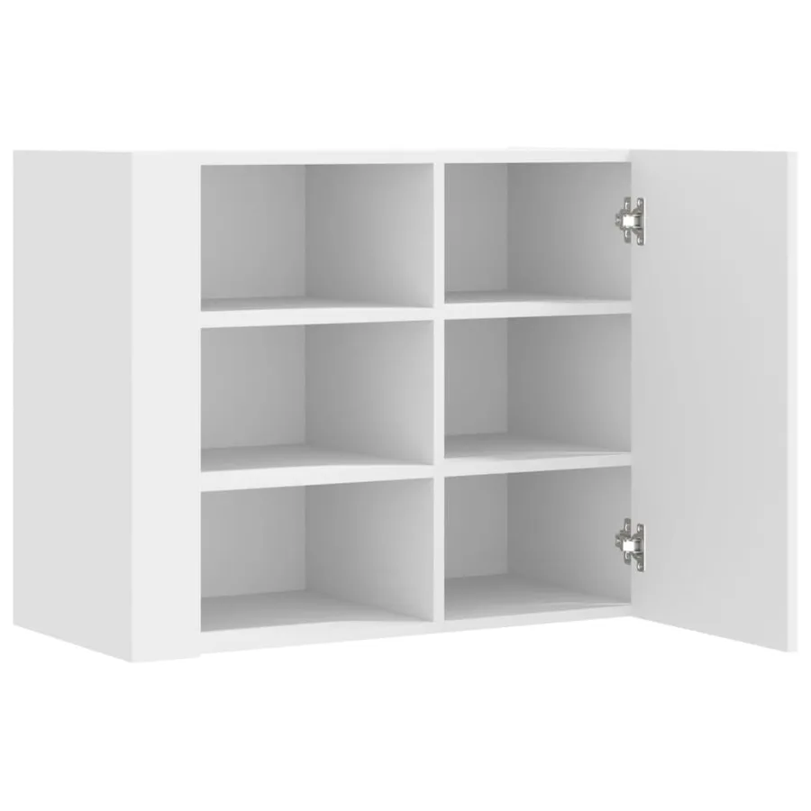 Armoire murale blanc 75x35x60 cm bois d'ingénierie - 7