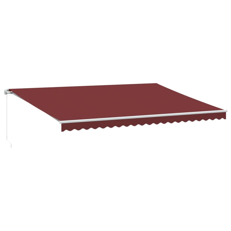 Auvent manuel rétractable avec LED bordeaux 500x350 cm - 2