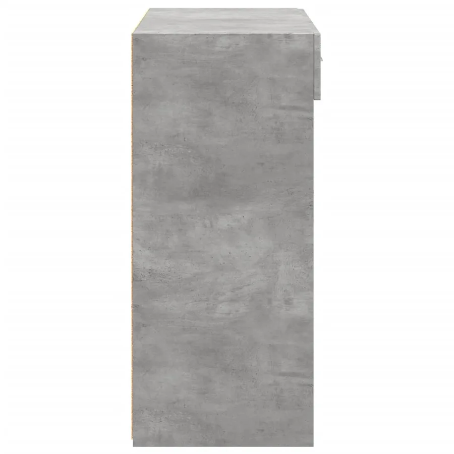 Buffet gris béton 80x42,5x93 cm bois d'ingénierie - 5