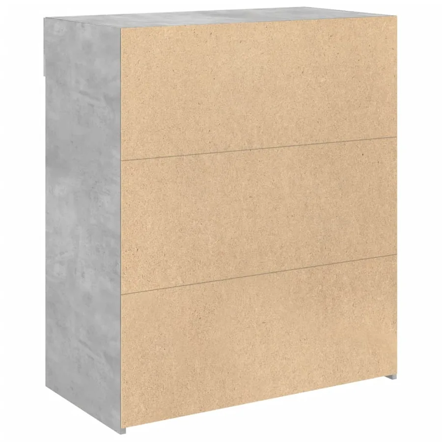 Buffet gris béton 80x42,5x93 cm bois d'ingénierie - 6