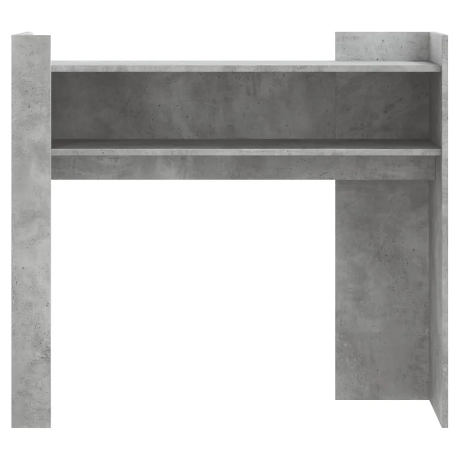 Table console gris béton 100x35x90 cm bois d'ingénierie - 4