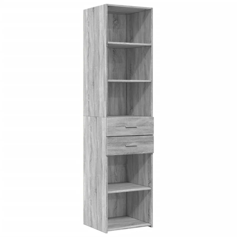 Buffet haut sonoma gris 45x42,5x185 cm bois d'ingénierie - 2