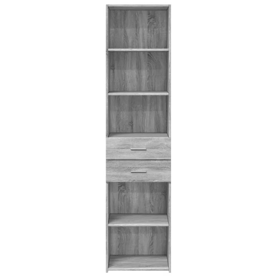 Buffet haut sonoma gris 45x42,5x185 cm bois d'ingénierie - 4