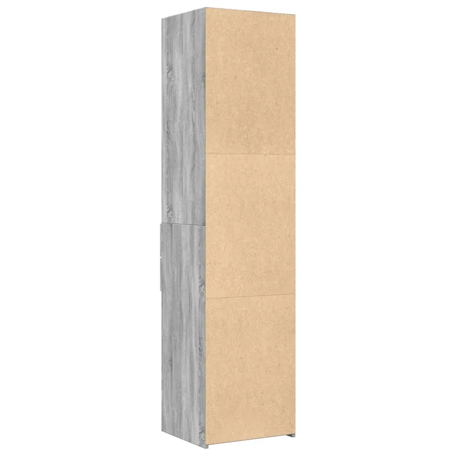 Buffet haut sonoma gris 45x42,5x185 cm bois d'ingénierie - 6